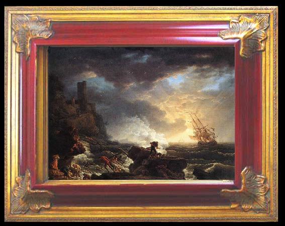 framed  VERNET, Claude-Joseph Shipwreck, Ta073